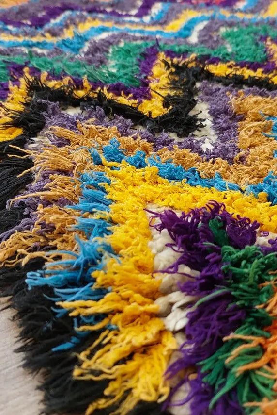 Colorful Small Moroccan Rug, Art Rug, Hanging Wall Rug, Berber Rug, Beni Ourain Rug, Cute Rug, Handmade Rug. MoroccanBazzArts