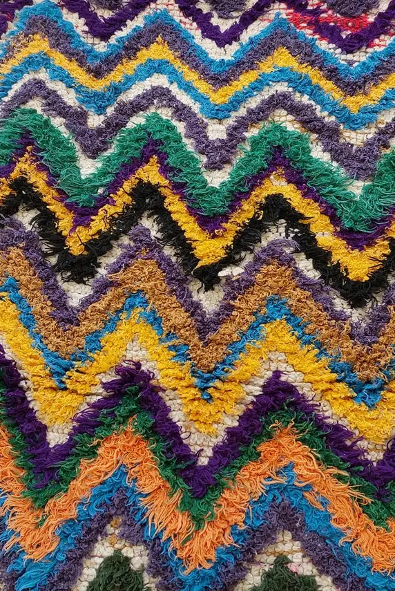 Colorful Small Moroccan Rug, Art Rug, Hanging Wall Rug, Berber Rug, Beni Ourain Rug, Cute Rug, Handmade Rug. MoroccanBazzArts