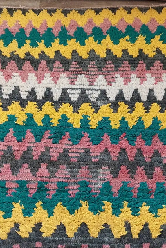 Small Moroccan Runner Rug - Vintage Boujaad Rug - Hand Woven Berber Carpet - Handmade Rug - Moroccan Carpet , Runner 2'6 X 8' MoroccanBazzArts