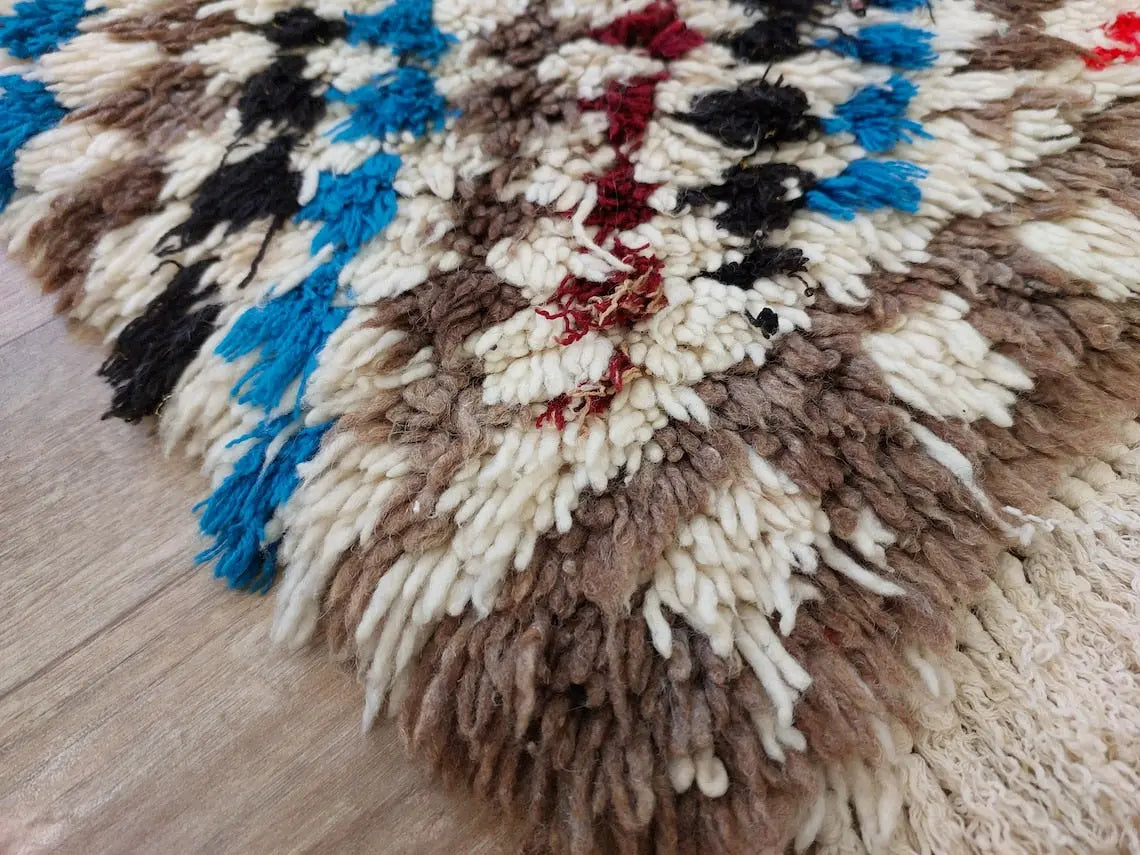 Vibrant Moroccan Boucherouite Runner: Sustainable Handmade Berber Rug for Hallway or Living Room MoroccanBazzArts