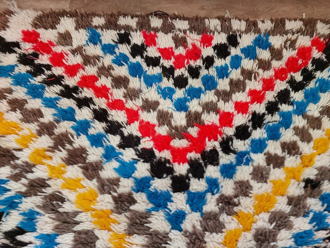 Vibrant Moroccan Boucherouite Runner: Sustainable Handmade Berber Rug for Hallway or Living Room MoroccanBazzArts