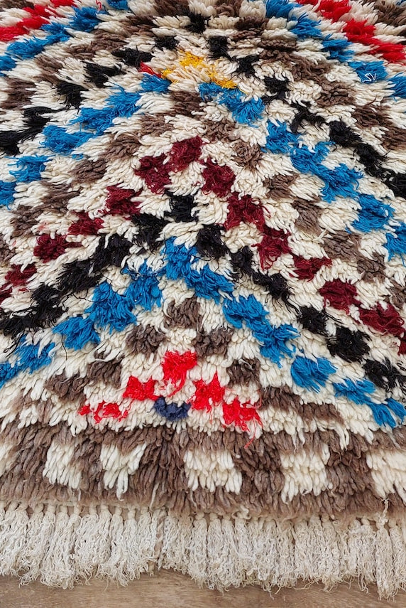 Vibrant Moroccan Boucherouite Runner: Sustainable Handmade Berber Rug for Hallway or Living Room MoroccanBazzArts