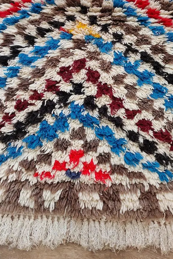 Vibrant Moroccan Boucherouite Runner: Sustainable Handmade Berber Rug for Hallway or Living Room MoroccanBazzArts