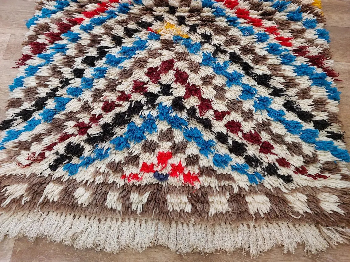 Vibrant Moroccan Boucherouite Runner: Sustainable Handmade Berber Rug for Hallway or Living Room MoroccanBazzArts