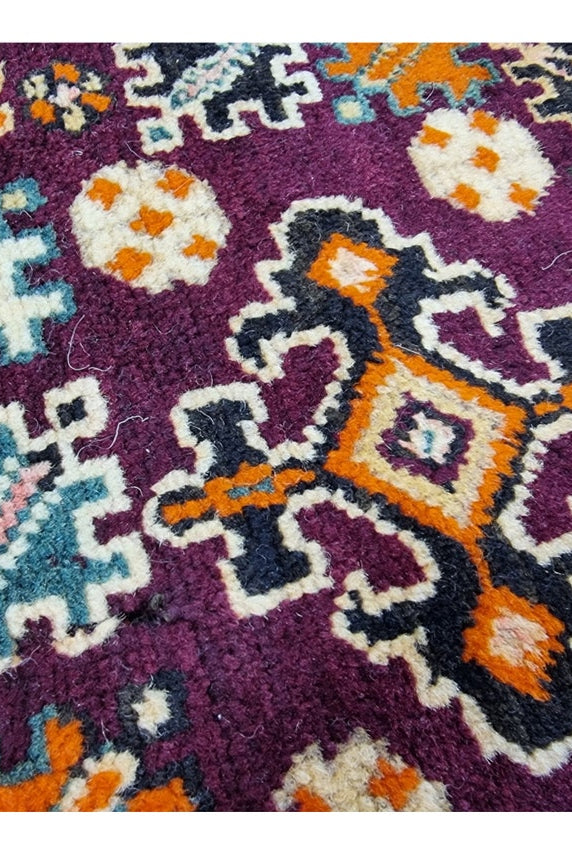 Unique Moroccan Berber Hand Knotted Wool Saddle Bag from Rabat Zaer Tribe MoroccanBazzArts