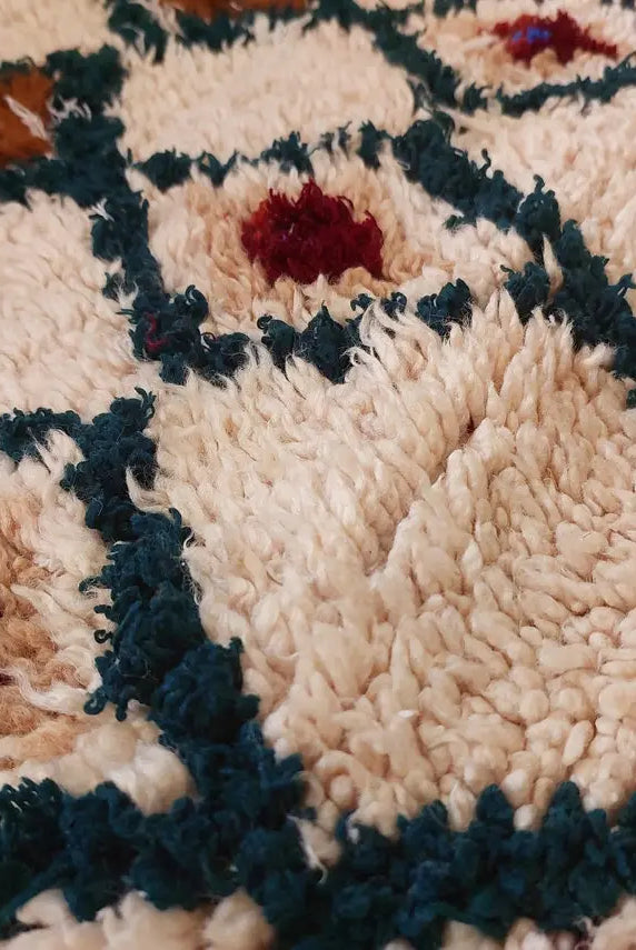 Authentic Vintage Moroccan Beni Ourain Runner Rug - Handmade Berber Carpet For Hallway Or Bedside MoroccanBazzArts