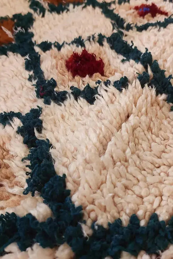 Authentic Vintage Moroccan Beni Ourain Runner Rug - Handmade Berber Carpet For Hallway Or Bedside MoroccanBazzArts