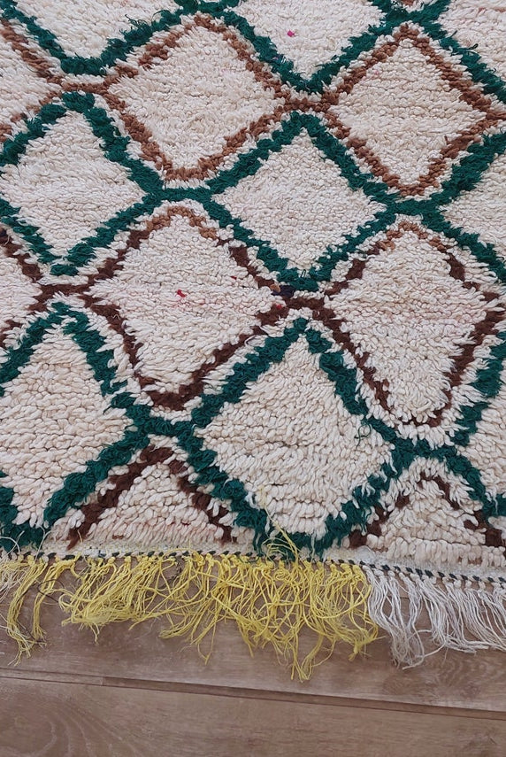 Authentic Vintage Azilal Berber Rug: Handcrafted Moroccan Small Runner For Living Room Or Kitchen MoroccanBazzArts