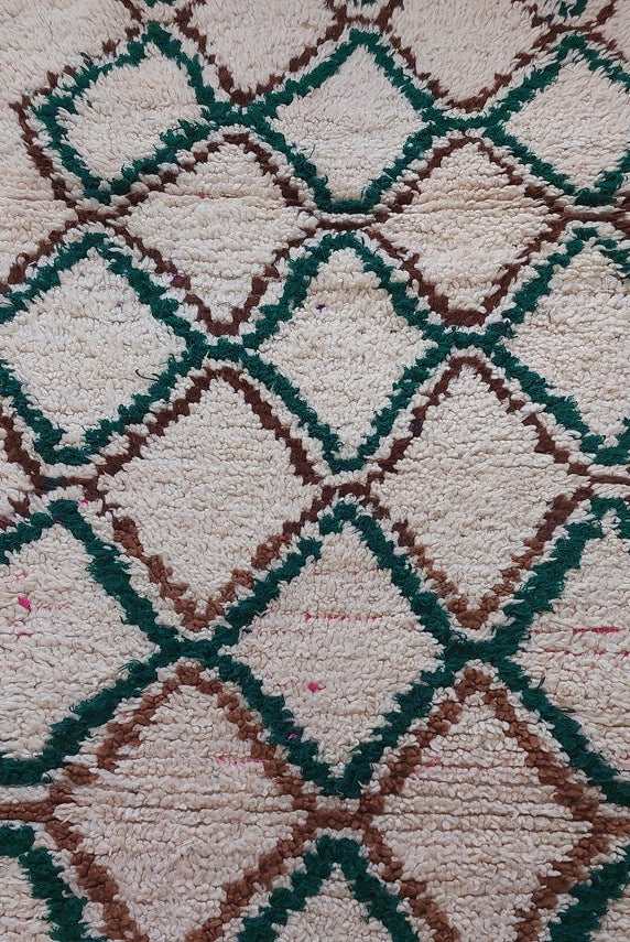 Authentic Vintage Azilal Berber Rug: Handcrafted Moroccan Small Runner For Living Room Or Kitchen MoroccanBazzArts