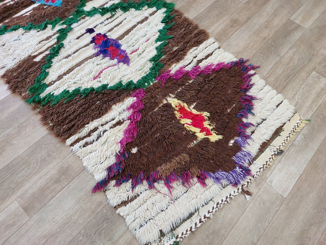 Moroccan Runner Rug - Azilal Style - Soft Rug - Bedside Rug, Moroccan Rug - 83x300 Cm MoroccanBazzArts
