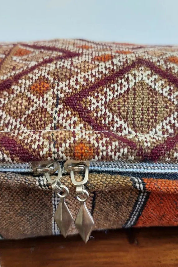 Vintage Moroccan Pillow - Handmade Berber Cushion - Kilim Pillow - Decorative Pillow Case. 13x29 Inches MoroccanBazzArts