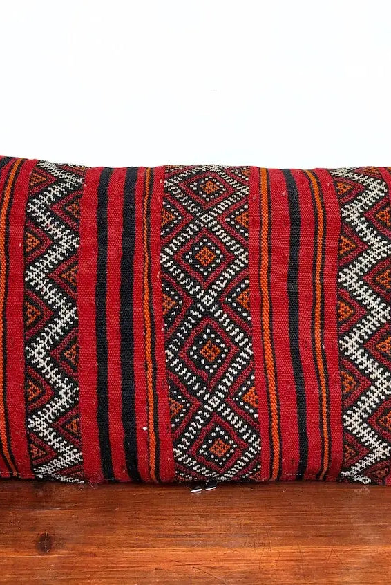 Vintage Moroccan Pillow - Handmade Berber Cushion - Kilim Pillow - Decorative Pillow Case. 12x24 Inches MoroccanBazzArts