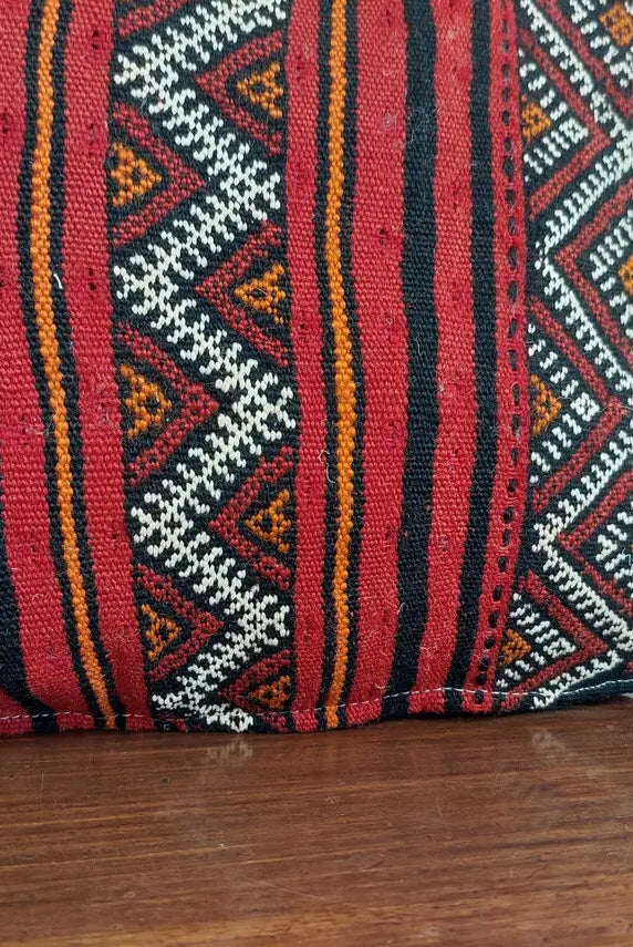 Vintage Moroccan Pillow - Handmade Berber Cushion - Kilim Pillow - Decorative Pillow Case. 12x24 Inches MoroccanBazzArts