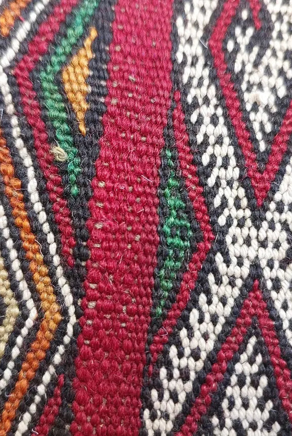 Authentic 13x31 Moroccan Kilim Lumbar Cushion - Vintage Berber Pillow Case MoroccanBazzArts