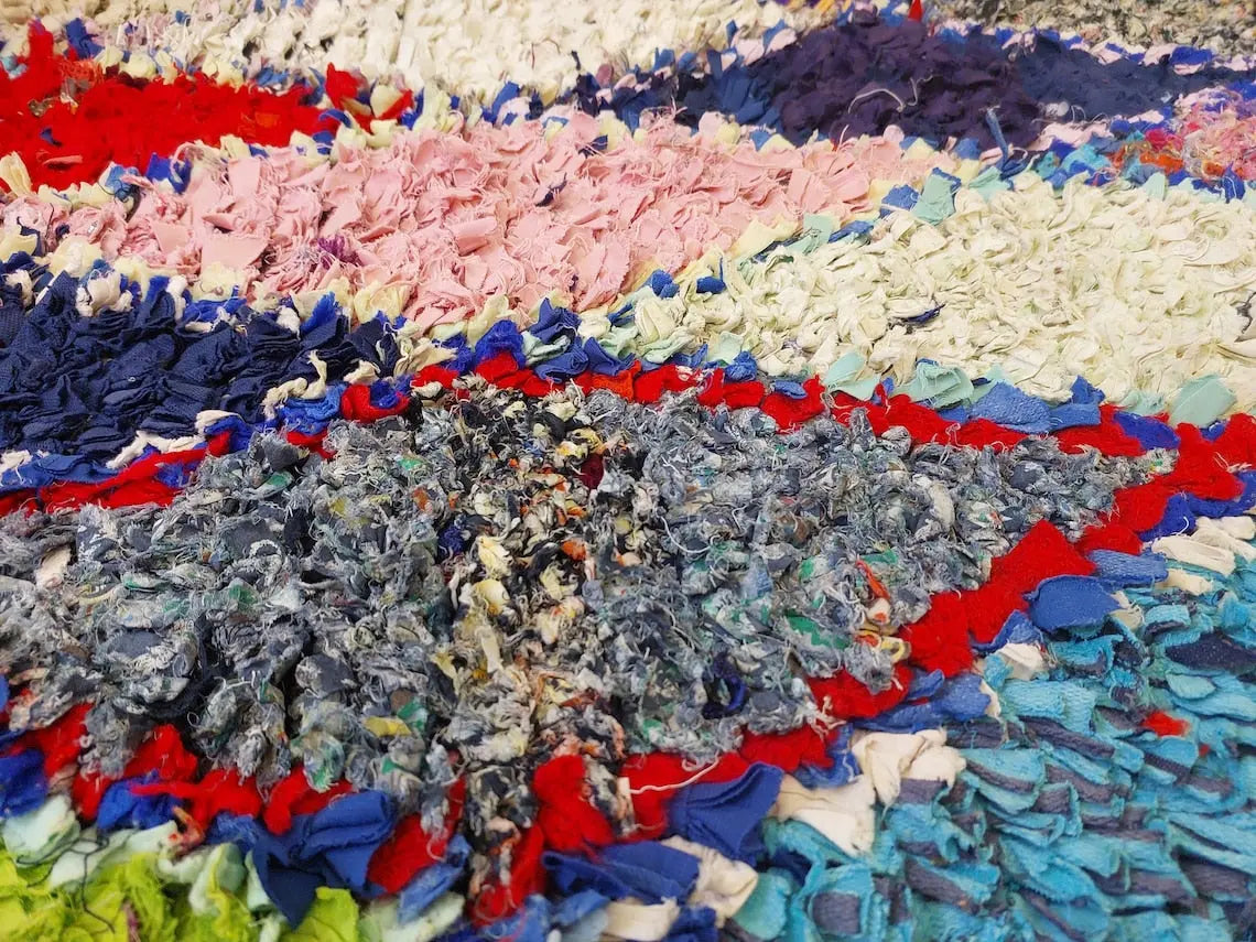 Authentic Moroccan Rug - Handmade Boucherouite Rug - Colorful Bohemian Rug MoroccanBazzArts