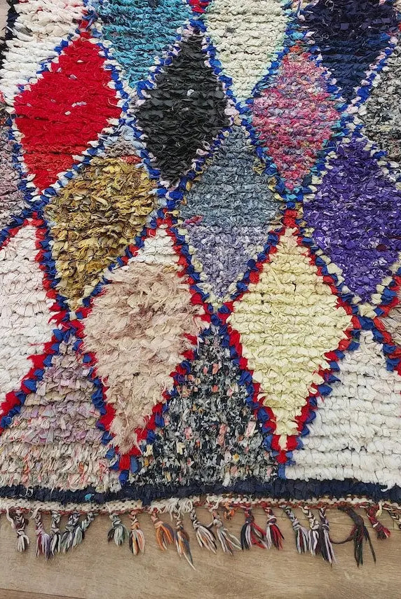Authentic Moroccan Rug - Handmade Boucherouite Rug - Colorful Bohemian Rug MoroccanBazzArts
