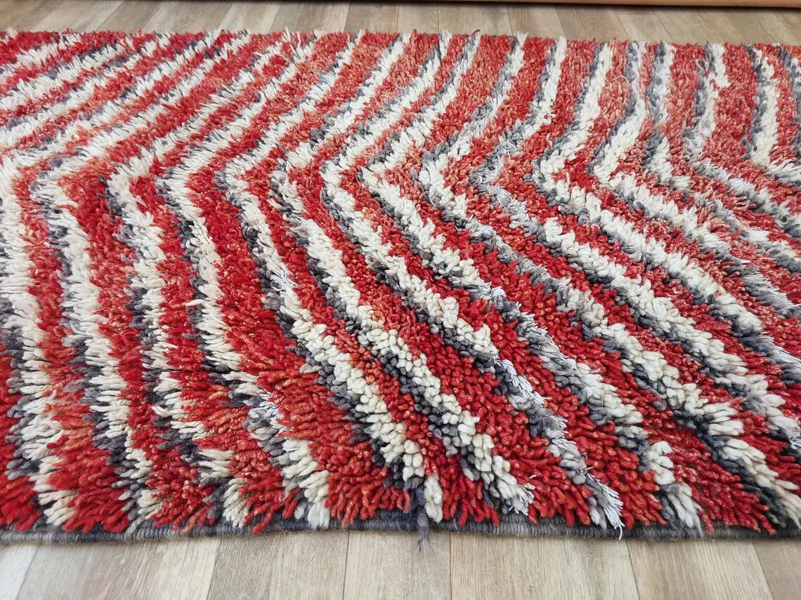 Small Moroccan Rug Runner, Vintage Azilal Rug - Hand Woven Bedside Rug- Runner Rug- Moroccan Rug 2.10x7.2ft MoroccanBazzArts