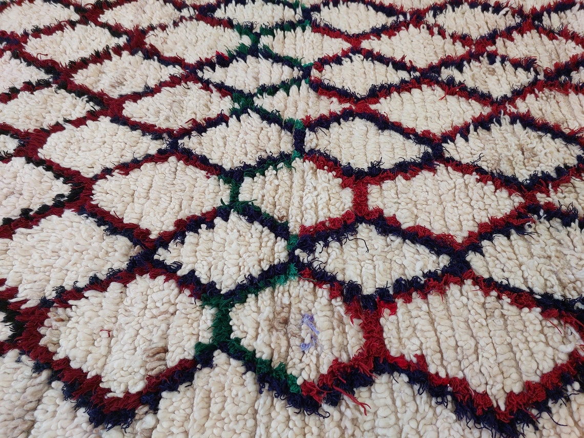 Moroccan Runner Rug. Vintage Beni Ourain Rug. Authentic Berber Rug, Handmade MoroccanBazzArts