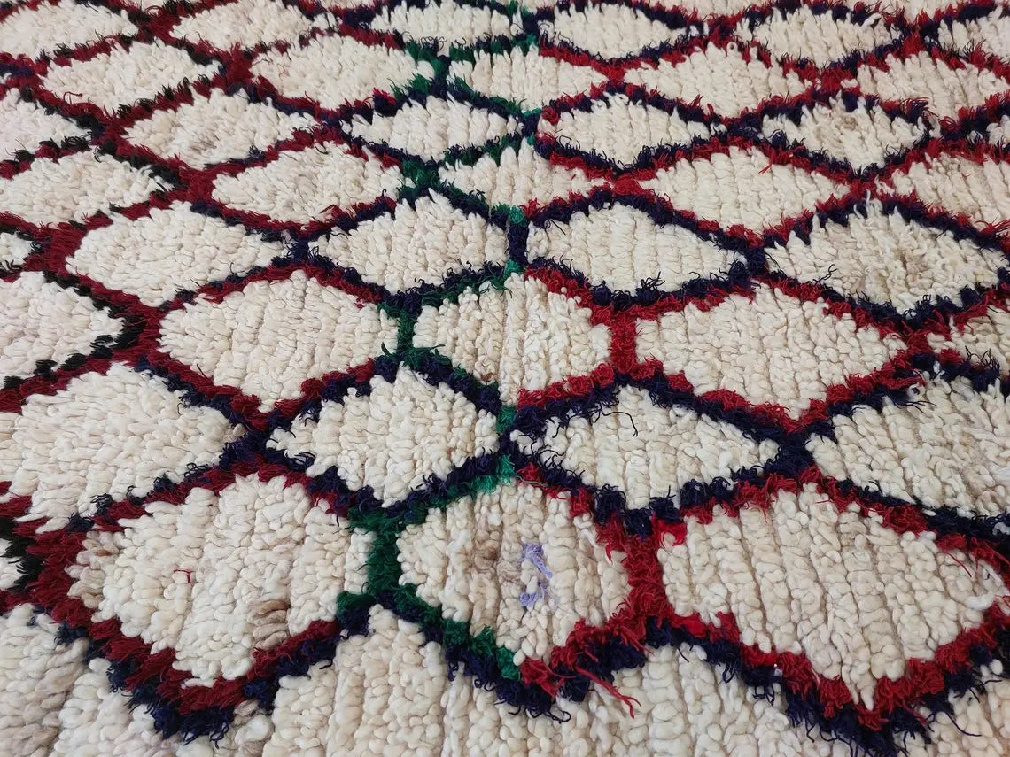 Moroccan Runner Rug. Vintage Beni Ourain Rug. Authentic Berber Rug, Handmade MoroccanBazzArts