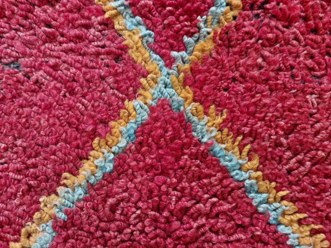 Small Moroccan Rug Runner - Vintage Azilal Rug - Handknotted Runner Rug- Handmade Rug - Hallway Rug 2.7x8.9ft MoroccanBazzArts