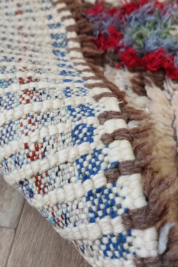 Small Moroccan Rug - Vintage Beni Ourain Rug - Handwoven Berber Rug - Old Rug - Handknotted Small Area Rug. 126cmx180cm MoroccanBazzArts