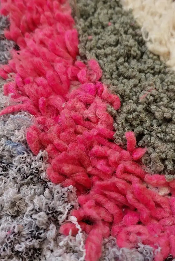 Small Moroccan Rug. Boucharouite Rug. Beni Ourain Rug. Berber Rug. Cute Rug. Handmade Rug 193x81 Cm MoroccanBazzArts