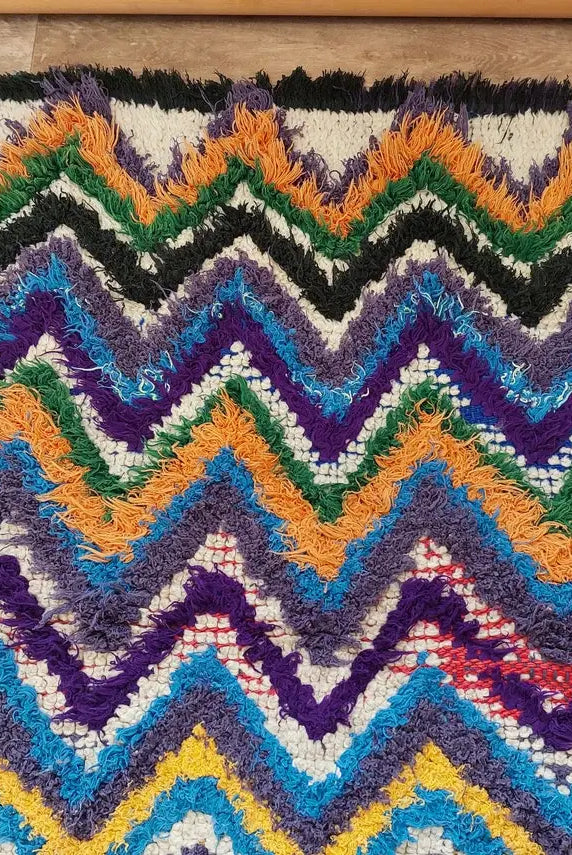Colorful Small Moroccan Rug, Art Rug, Hanging Wall Rug, Berber Rug, Beni Ourain Rug, Cute Rug, Handmade Rug. MoroccanBazzArts