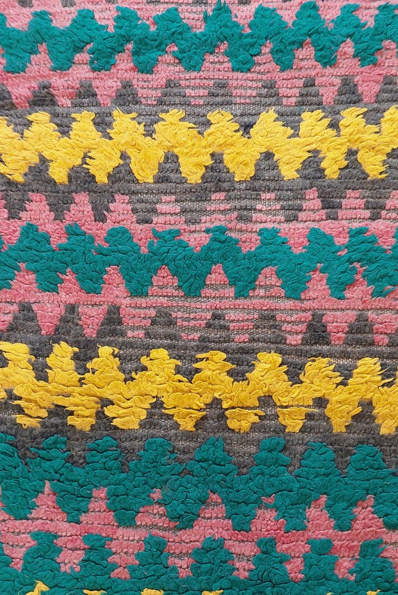 Small Moroccan Runner Rug - Vintage Boujaad Rug - Hand Woven Berber Carpet - Handmade Rug - Moroccan Carpet , Runner 2'6 X 8' MoroccanBazzArts