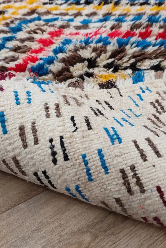 Vibrant Moroccan Boucherouite Runner: Sustainable Handmade Berber Rug for Hallway or Living Room MoroccanBazzArts