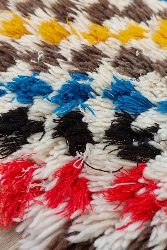 Vibrant Moroccan Boucherouite Runner: Sustainable Handmade Berber Rug for Hallway or Living Room MoroccanBazzArts