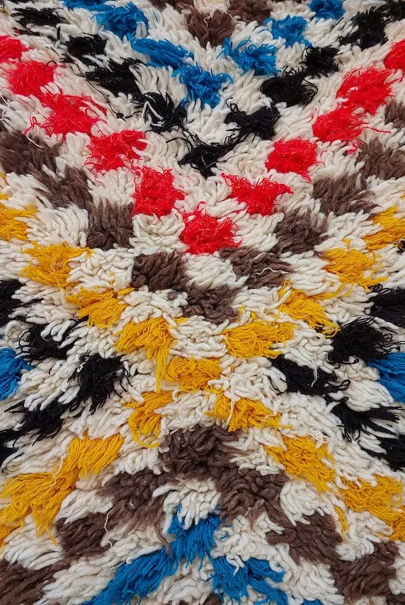 Vibrant Moroccan Boucherouite Runner: Sustainable Handmade Berber Rug for Hallway or Living Room MoroccanBazzArts
