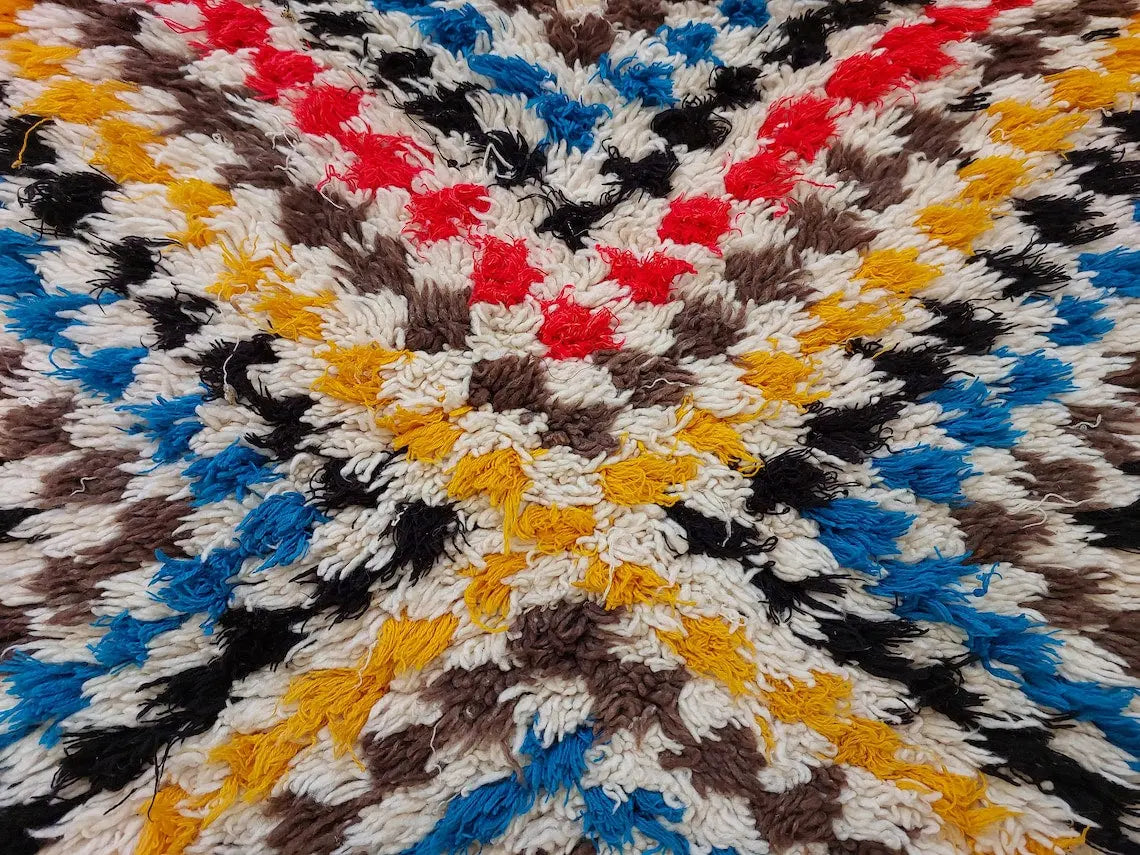 Vibrant Moroccan Boucherouite Runner: Sustainable Handmade Berber Rug for Hallway or Living Room MoroccanBazzArts