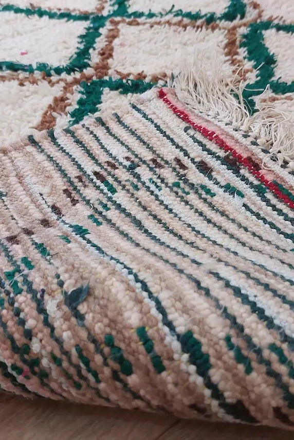 Authentic Vintage Azilal Berber Rug: Handcrafted Moroccan Small Runner For Living Room Or Kitchen MoroccanBazzArts