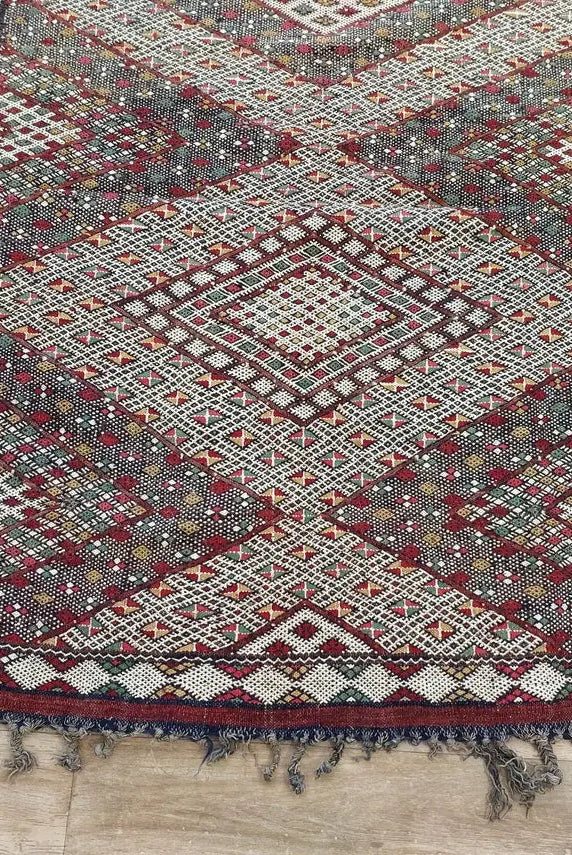 Rare Authentic Berber Beni Mguild Runner Rug: Handwoven Moroccan Kilim Tarahalt Artisan Carpet 4'1"x12'5" MoroccanBazzArts