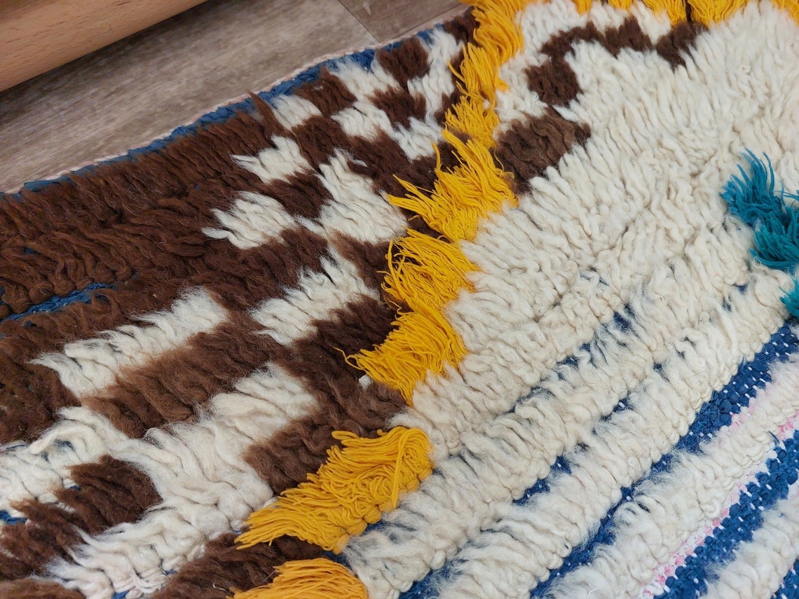 Moroccan Runner Rug - Azilal Style - Soft Rug - Bedside Rug, Moroccan Rug - 83x300 Cm MoroccanBazzArts