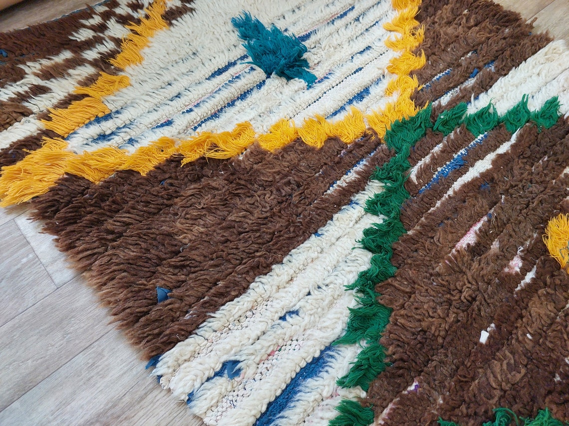 Moroccan Runner Rug - Azilal Style - Soft Rug - Bedside Rug, Moroccan Rug - 83x300 Cm MoroccanBazzArts