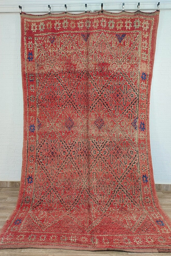 Authentic Zayan Tribe Handcrafted Berber Area Rug - Lamb Wool Moroccan Ourain For Living Room MoroccanBazzArts