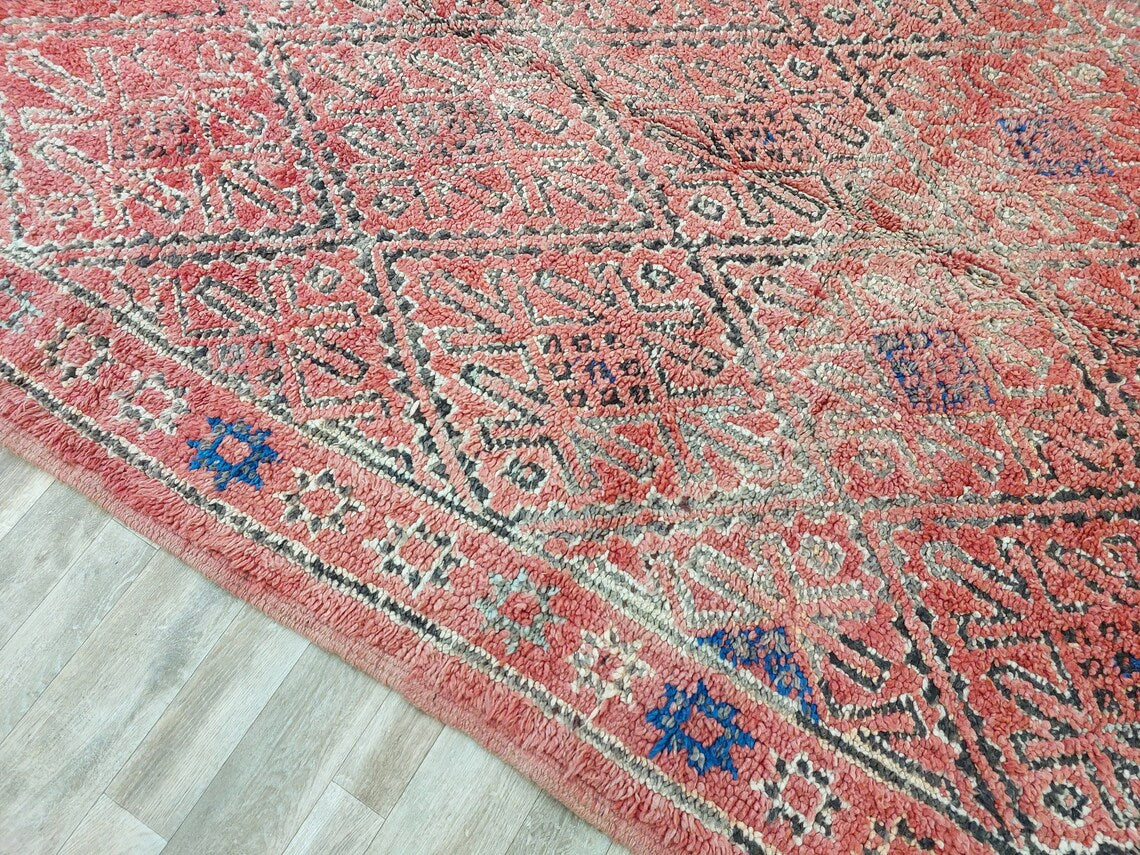 Authentic Zayan Tribe Handcrafted Berber Area Rug - Lamb Wool Moroccan Ourain For Living Room MoroccanBazzArts