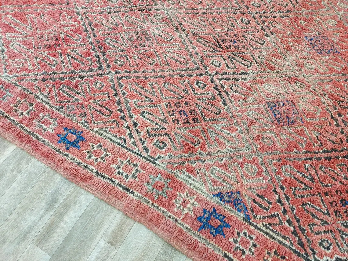 Authentic Zayan Tribe Handcrafted Berber Area Rug - Lamb Wool Moroccan Ourain For Living Room MoroccanBazzArts