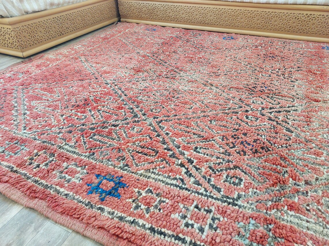 Authentic Zayan Tribe Handcrafted Berber Area Rug - Lamb Wool Moroccan Ourain For Living Room MoroccanBazzArts
