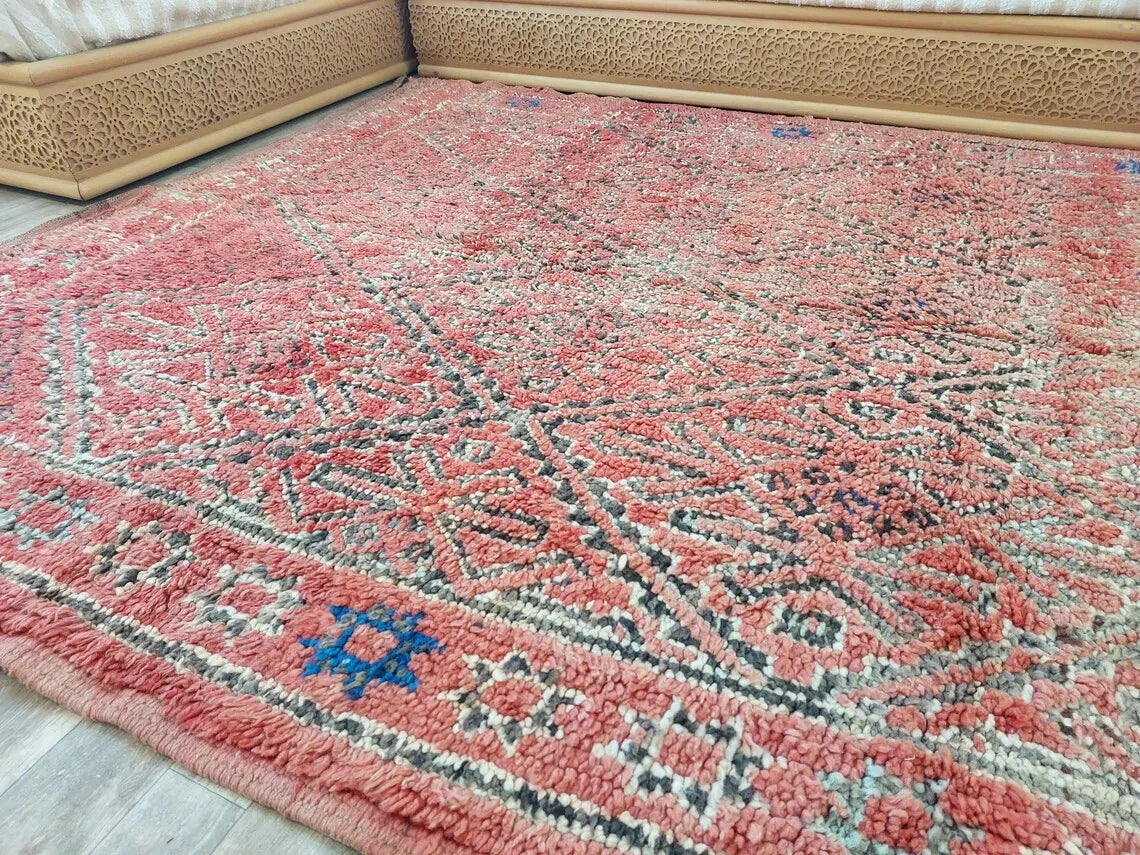 Authentic Zayan Tribe Handcrafted Berber Area Rug - Lamb Wool Moroccan Ourain For Living Room MoroccanBazzArts