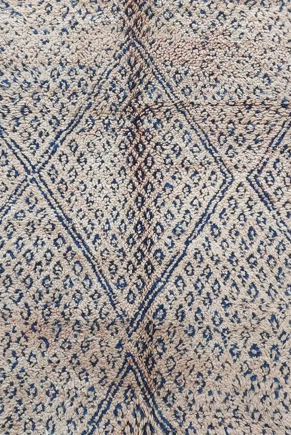 Vintage Moroccan Zayan Berber Rug: 70s Handmade Geometric Carpet for Living Room MoroccanBazzArts