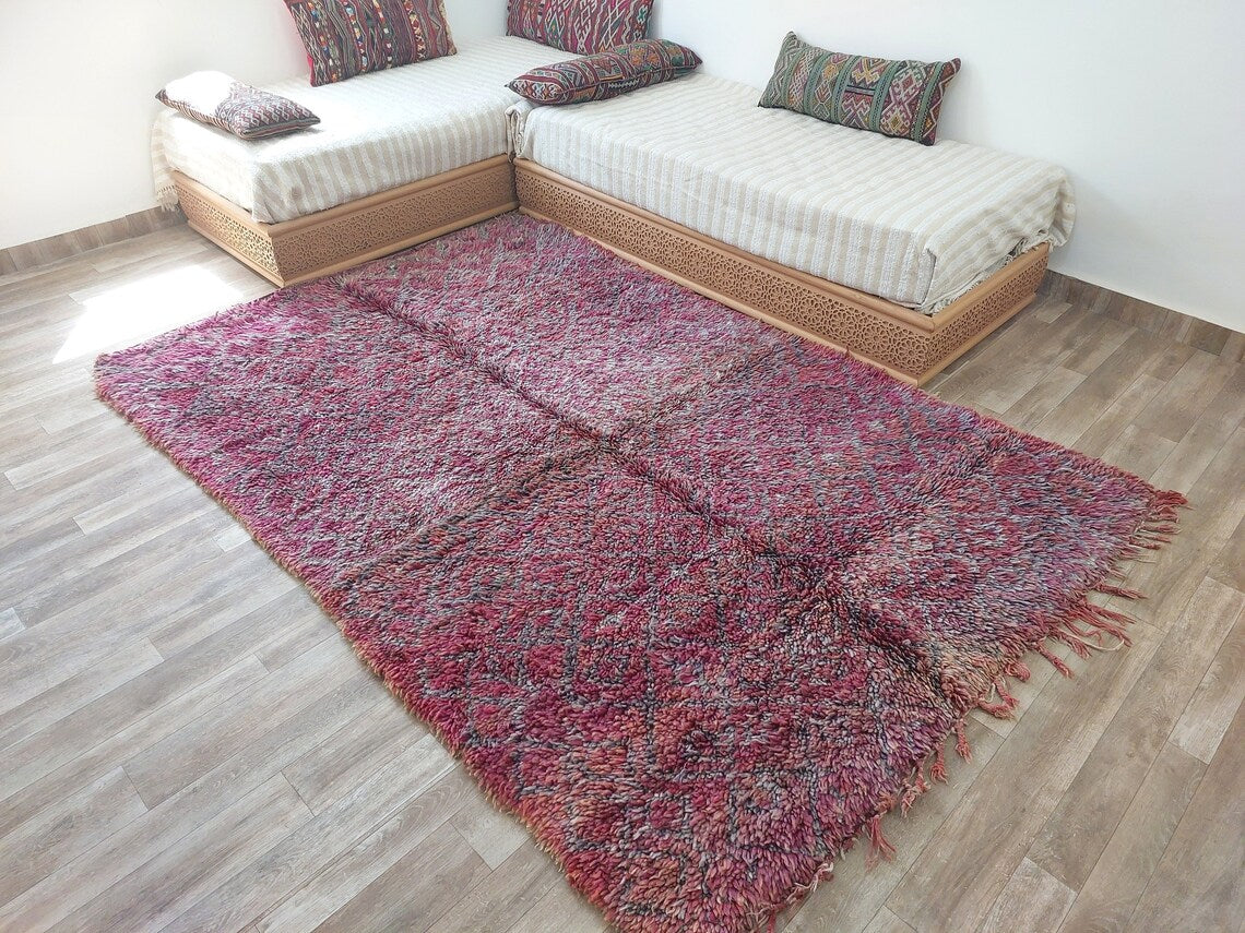 Authentic Moroccan Beni Mguild Rug - Handwoven Berber Carpet, Soft Moroccan Rug (182x280 Cm) MoroccanBazzArts