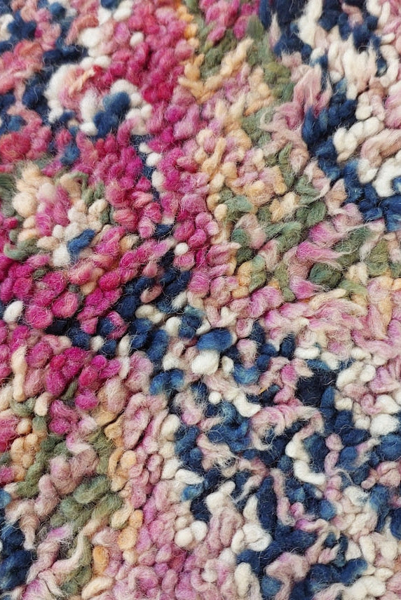 Authentic Vintage Moroccan Beni Mguild Rug - Reversible Handmade Berber Carpet For Living Room (6'2"X9'5") MoroccanBazzArts