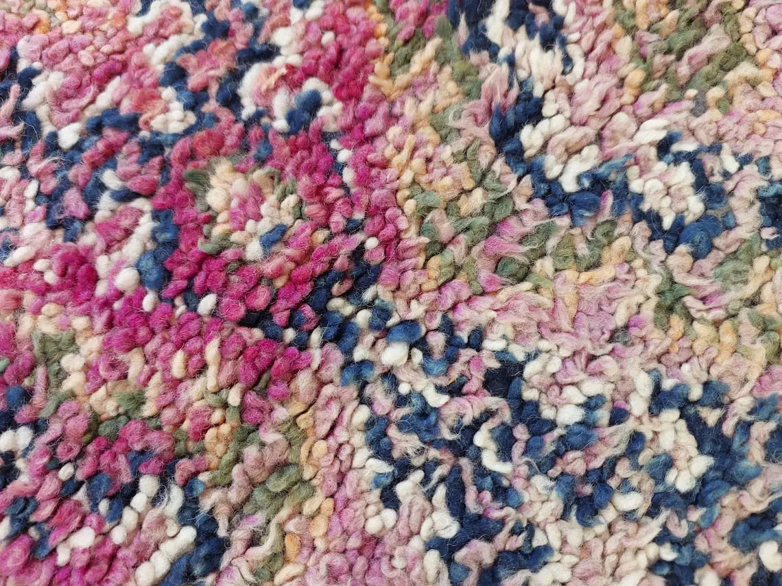 Authentic Vintage Moroccan Beni Mguild Rug - Reversible Handmade Berber Carpet For Living Room (6'2"X9'5") MoroccanBazzArts