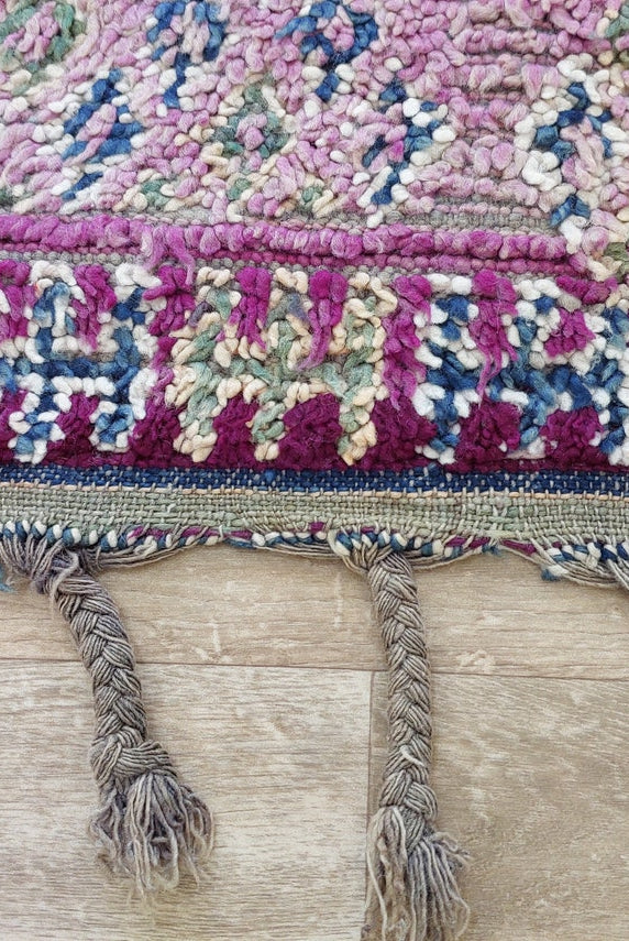 Authentic Vintage Moroccan Beni Mguild Rug - Reversible Handmade Berber Carpet For Living Room (6'2"X9'5") MoroccanBazzArts