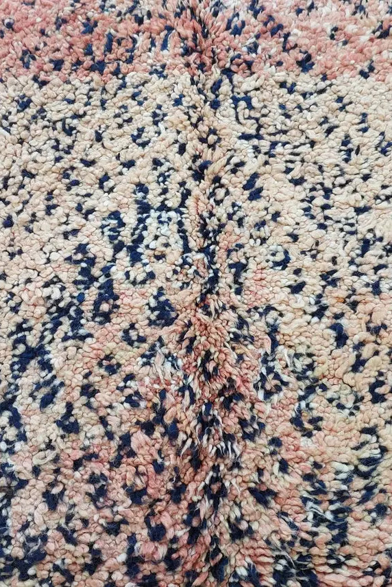 Vintage Reversible Moroccan Zayan Rug: Authentic Handmade Indigo Blue Area Carpet For Living Room (5.10x8.2 Ft) MoroccanBazzArts