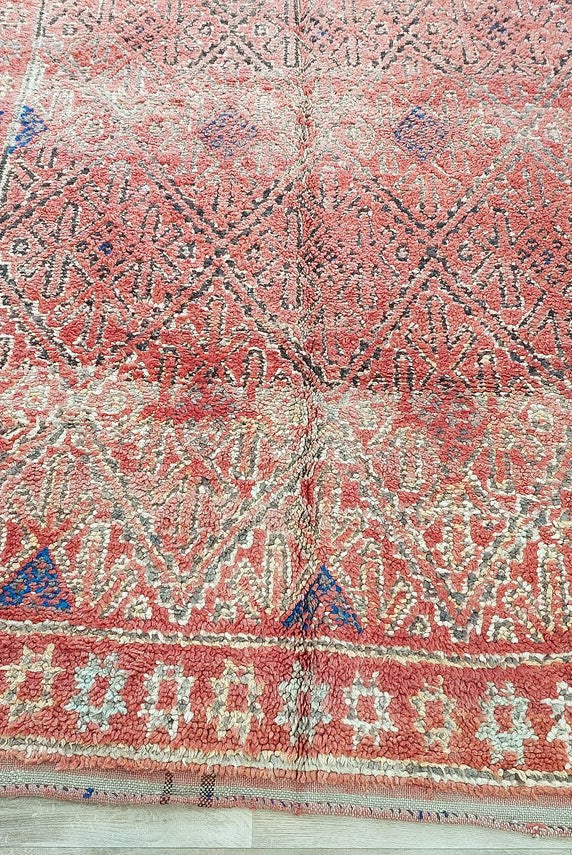 Authentic Zayan Tribe Handcrafted Berber Area Rug - Lamb Wool Moroccan Ourain For Living Room MoroccanBazzArts