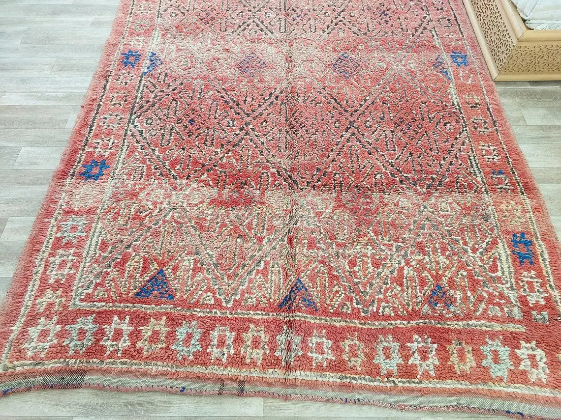 Authentic Zayan Tribe Handcrafted Berber Area Rug - Lamb Wool Moroccan Ourain For Living Room MoroccanBazzArts