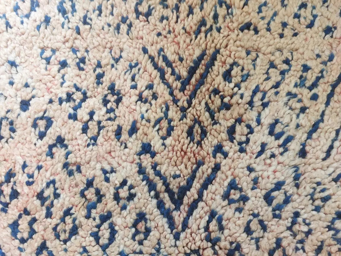 Vintage Moroccan Zayan Berber Rug: 70s Handmade Geometric Carpet for Living Room MoroccanBazzArts